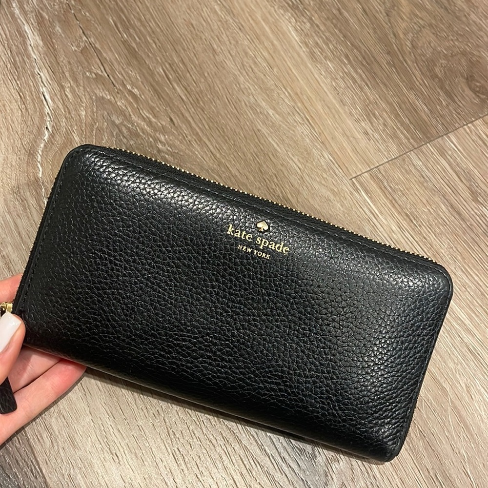 kate spare black wallet